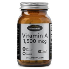 SOLGUARD 維他命A 1500mcg保健錠, 1個, 100片