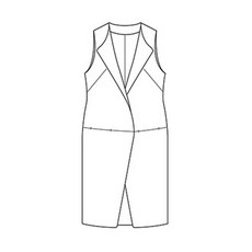 패션스타트 패턴인 P413 Vest 여성 베스트 조끼 옷 패턴 도안 옷본 여성복, 1개, 혼합