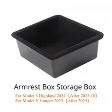 tesla 호환 Model 3/Y/3 Highland Y Juniper 2025+ 중앙 제어 보관함 주최자 트레이 팔걸이 큐비 서랍 액세, 07 M3Y Silicone Back