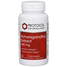 Protocol For Life Balance 南非醉茄萃取素食膠囊 450mcg, 90顆, 1罐
