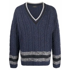 발렌티노 가라바니 중고 2000's 케이블 니트 스트라이프 디테일 스웨터