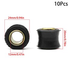 4/10개 오토바이 스쿠터 리어 장비 업소버 댐퍼 링 고무 쇼크 부품 부시 휠 부싱, 12mm 10pcs, 12mm 10pcs