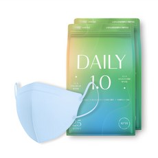 CLA Daily 1.0輕薄C型口罩 KF94 S號, 2包, 25片, 藍色