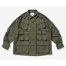 WTAPS MODULAR LS 襯衫 多口袋工裝軍裝 202BRDT-SHM02, 1個, 黑S