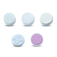 DFMEI 電動五合一潔面儀面膜洗臉多功能旋轉美容儀護膚毛孔清潔器, 1個, 單刷頭不含主機【1套5個】:如圖