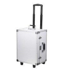 촬영 장비 하드 케이스 방송 도구 카메라 이동식 상자, 1개, 22인치 실버 외부 트롤리 빈 상자