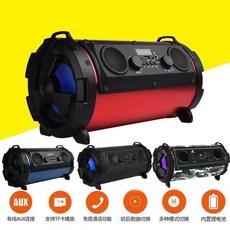 無線藍牙音箱，TF卡播放，免提通話，多模式切換，內置電池, 红色, 3113紅