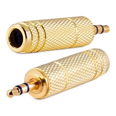 3.5mm 스테레오 수(M) to 6.3mm 스테레오 암(F) TRS 오디오 변환 젠더, 1개, U6335S