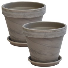 필플랜트 프리미엄 독일토분 기본형 모카+화분받침 세트, 기본 모카, 2개