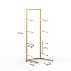 스노보드 전시대 스키 보관 진열 랙 관리 거치대 홈 수납 디스플레이 스탠드 스노우 보드 선반, V. 발 패드가 포함된 골드 4겹(4개 수용 가능)