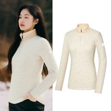 콜핑 여성 겨울 카라 부클 배색 기모 등산 집업 티셔츠 KSC453ST2W