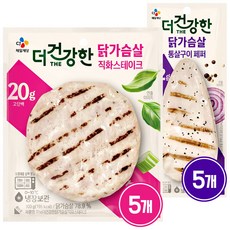 올따옴 CJ 냉장 더건강한 닭가슴살 (직화 스테이크100g+통살페퍼100g), 100g, 5개