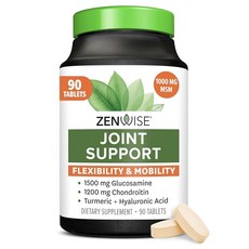 Zenwise 서플리먼트 글루코사민 콘드로이틴 MSM & 히알루론산 함유, 180, 1