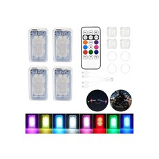 4 PCS LED Car Strobe Lights 8 Colors Anti-Collision Aircraft Strobe Light USB Rechargeable LED Amb, 4 PCS LED Car Strobe Lights,8