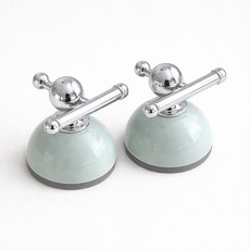 컴포즈 무타공 흡착 레트로 다용도 후크 걸이 고리 2p, 1세트, 민트