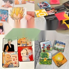 [감성 취미] DIY 냉장고 자석 만들기 키트 투명 아크릴 재료, 5cm 사각 자석 50개