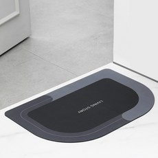 빨아쓰는 규조토 발매트 욕실 발매트, 다크그레이, 1개