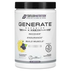 커틀러 뉴트리션 제너레이트 슈페리어 BCAA & EAA 인퓨전 블랙베리 레모네이드330g, 3개, 329g