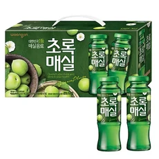 웅진 초록매실 오리지널 180ml 12병/선물/세트/병주스/과일/과즙/음료수/자연은/음료/선물용/병쥬스/주스, 1개