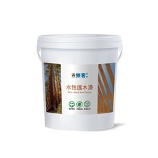 樂客 耐侯防霉水性護木漆 木器漆 18kg 耐候 防水 防霉 水性環保, 1個, 樟木色(亮光),18kg 限宅配離島請洽客服，恕無法退貨