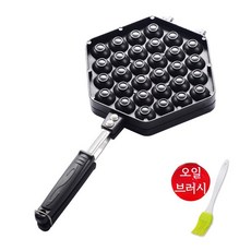 가정용 와플메이커 전기 크로플 제조기 계란 와플 팬케이크 샌드위치 업소용 간식 기계, 홍콩식 계란 몰드 오일 브러시