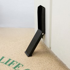 리빙공감 무타공 말발굽 자석 현관 방문 도어스토퍼, 1개, 블랙