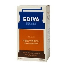 이디야 비니스트 마일드 아메리카노100T 1갑, 100개, 1개