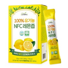 유기농 레몬즙 스틱 레몬 껍질째 착즙 원액 주스 NFC 레몬액 레몬수 물 오가닉, 280g