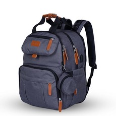 Nestlys 남아 및 여아용 확장 가능한 기저귀 가방 백팩 - 26-32L 대용량 여행용 기저귀 가방 다크 그레이. 대형 모던., 다크 그레이