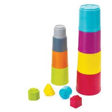 아기컵쌓기완구 생일선물 다용도컵쌓기 컵블럭 유아용컵쌓기 단계별 스피드, 1개, 혼합색상
