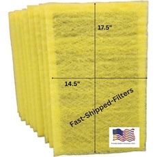 빠르게 배송되는 필터 10팩 16x20 교체용 패드 MicroPower Guard 1시간 공기 청정기 리필 옐로우