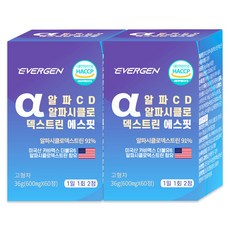 에버젠 알파CD 일파시클로덱스트린 에스핏, 2개, 60정