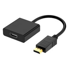 골드 플레이트 커넥터 DisplayPort To HDMIS 어댑터 비압축 음악 1080p 4K 여러 장치와 호환되는 DP에서 변, 01 1pc
