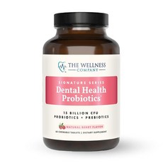 The Wellness Company Dental Health 프로바이오틱 - 구취 클렌징 구강 미생물군집 지원 신선한 치아 및 잇몸 - 150억 C, THE 더 Wellness COMPANY 컴퍼니 Den, 1개, 60정