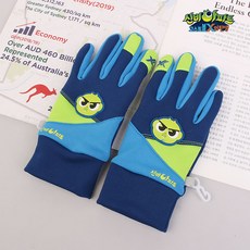 손가락장갑 신비아파트 블루네이비계열 남아 주니어 자전거장갑 보온장갑