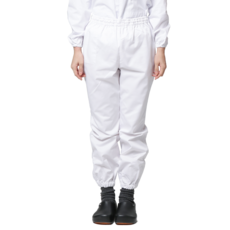백색 전체 고무줄 위생 바지 여자 위생바지 위생복 식품 공장 급식실 산업 유니폼