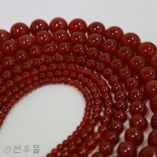 선우몰 자마노 AAA 원석재료 DIY제작 팔찌만들기 홍마노 천연석 비즈 악세사리 부자재, 5mm, 1개, 레드
