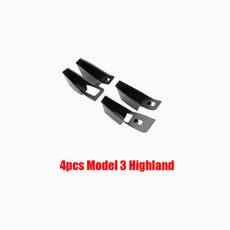 ABS 도어 핸들 수납함 LHD 테슬라 모델 Y/모델 Y 주니퍼/모델 3 하 -2025 사이드 포켓 팔걸이 조수석용, [07] 4pcs-For Model 3 H