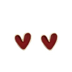 헬스와미 레드 하트 포인트 여성 귀걸이