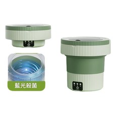 卡其色8L洗脫一體小洗衣機 內衣襪嬰兒衣物專用, 莫斯綠7L上下水管 藍光除菌燈, 如圖所示
