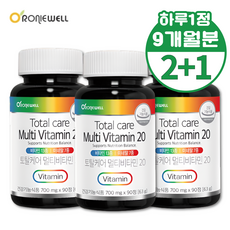 올인원 멀티비타민 비타민BCD 효능 비타민 BD CD 무기질, 3개, 90정