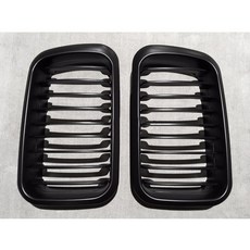 霧面黑色單線款水箱罩鼻頭中網 替換式塑膠 適用於92-96 E36 SEDAN COUPE M3, 1個