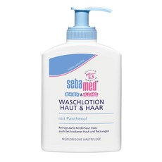 施巴 嬰兒洗髮沐浴兩用洗露 Sebamed 洗髮沐浴乳 200ml 金盞花 聖約翰花 9234, 1個, 藍色-聖約翰花 / 9234