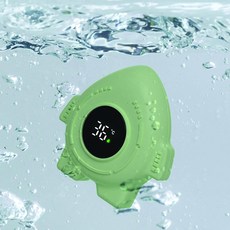 목욕 물 온도계 디지털 탕 온도계 아기 강아지 물고기자리, 옐로우