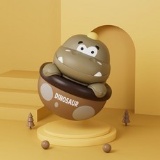 兒童早教不倒翁玩具 嬰幼兒平衡感搖鈴娃娃 6個月寶寶耐摔趣味益智玩具, 1個, 恐龍不倒翁【帶搖鈴】