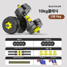 리핀247 무게조절덤벨 홈트 덤벨 바벨 덤벨거치대, 1개, 1g, 클래식 [10KG]
