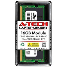 에이테크 8GB DDR5 5600MHz PC544800 CL46 SODIMM 11V 비ECC 언버퍼드 262핀 노트북 컴퓨터 램 업그레이드 모듈, 16GB (1 x 16GB), DDR5-5200 (PC5-41600)
