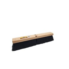 브리스틀 4018 18인치 실내 푸시 브룸 헤드 헤비 듀티 하드우드 블록 폴리프로필렌 플래그 섬유 브라운, 18 Inch