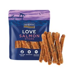 海洋之星FISH4DOGS 珍愛營養點心-鮭魚肉條，富含Omega-3，低脂肪，無添加，狗狗健康零食首選, 1個, 85g, 鮭魚