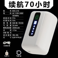 氧氣泵戶外釣魚 增氧泵釣魚專用充電兩用便攜式活魚泵漁具加氧泵精品釣具打氧幾 氧氣泵 打氣機 充氧泵 打氧氣 充氧泵, （充電續航70小時）白色+4cm氣盤, 1個